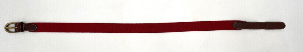 Dooney & Bourke Belt Adult Red Canvas Leather Adjustable Brass